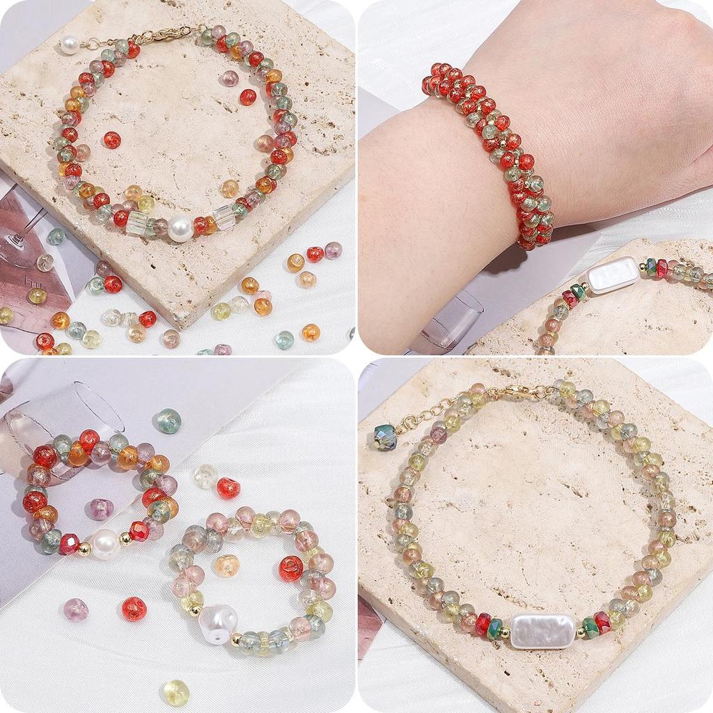 100 stk Akrylperler Anheng Gjennomsiktige Perle Vanndråpeperler For DIY Armbånd Halskjede Smykkefremstilling