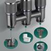 Aluminum Alloy 3 Way One-in Three-out Angle Valve for Bathroom Toilet Washing Machine Balcony Three Head Water Tap Bathroom Fittings