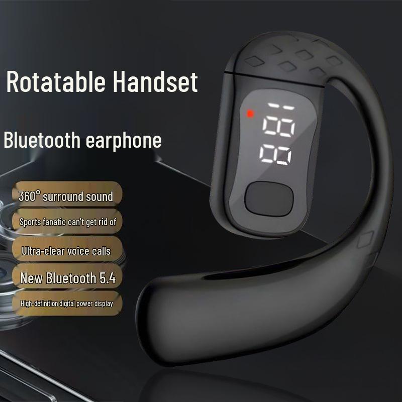 B01 Bluetooth Sports Earphones, Over-Ear & In-Ear, with Digital Display, Secure Fit, Universal for Both Ears