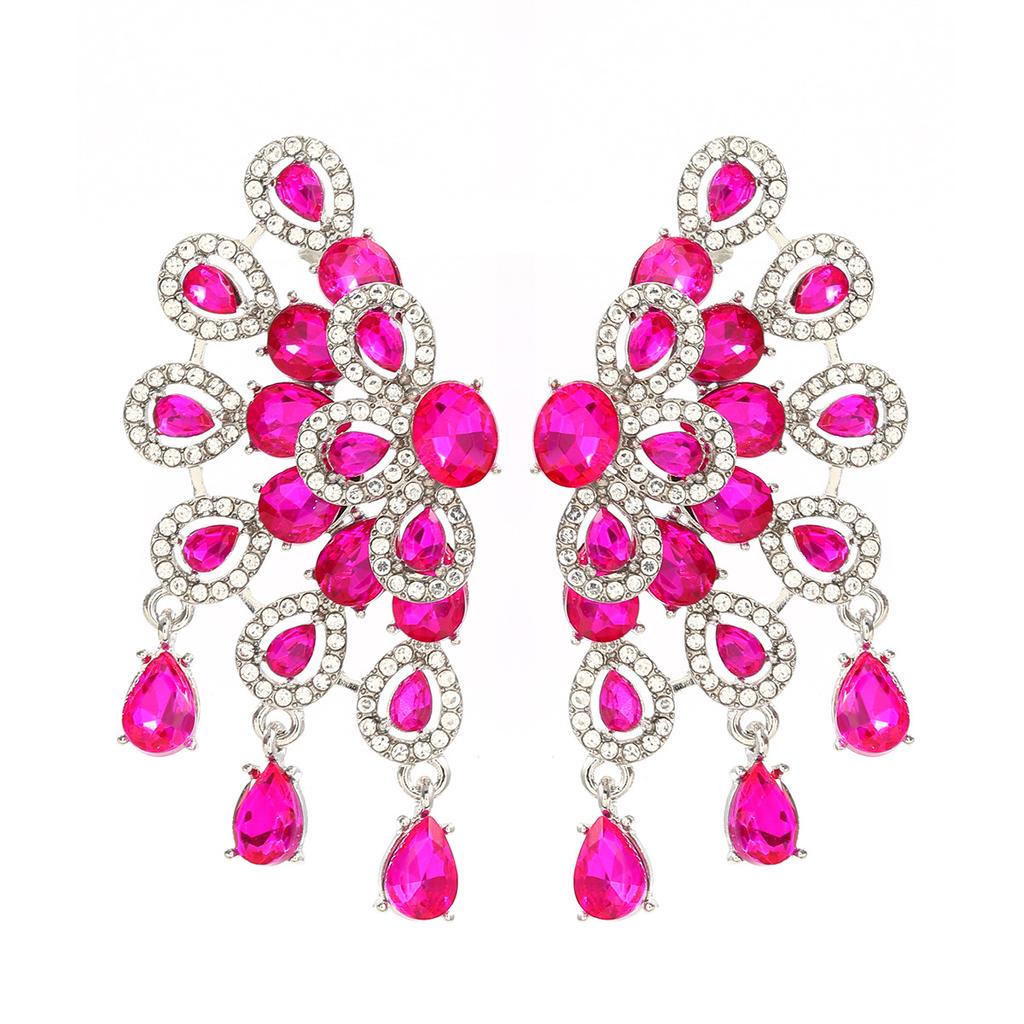 Fashionable and Exaggerated  Earrings Female Earrings With a Sense of Design Peacock Screen Opening Bride Luxury Jewelry