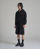 Noming Loose Fit Cropped Easy 2-Way Zip-Up Hoodie - Black