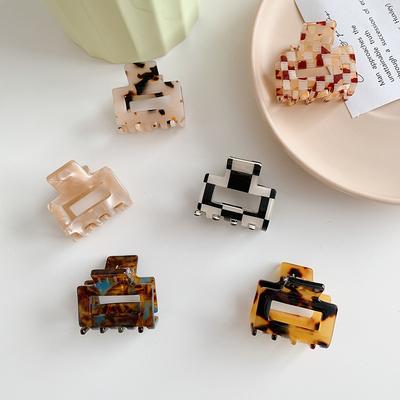 Korean Small Hair Clips for Women Acetate Hair Claws Elegant Colorful Geometric Shape Girls Claw Clip Hair Accessories Hairclip
