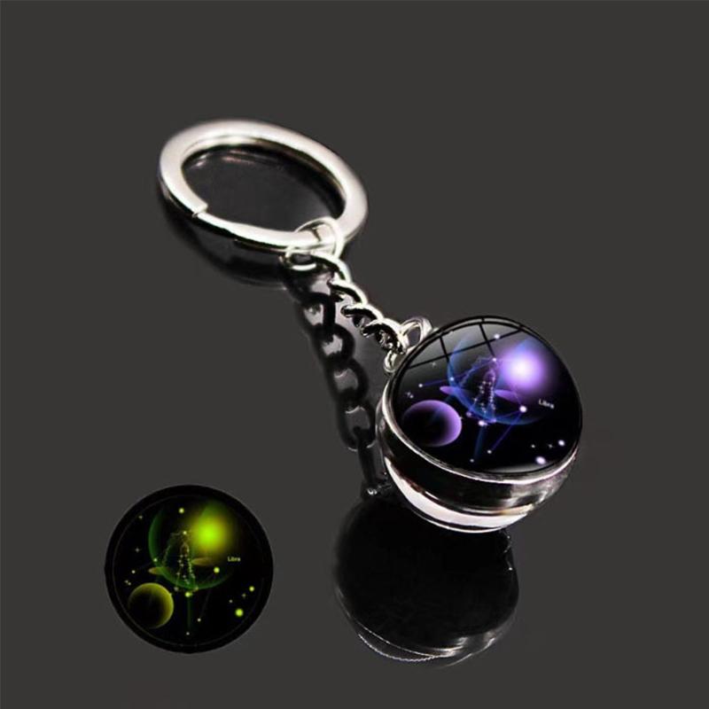 1PC Sturdy Handbags Sphere Backpacks Zodiac Gift Keychain Bags Starry Sky Decoration Durable Luminous