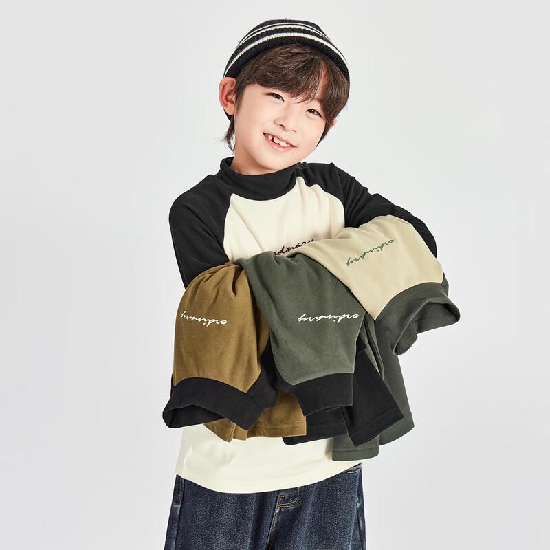 Мальчишеская мягкая и теплая футболка с длинным рукавом, базовый слой 110