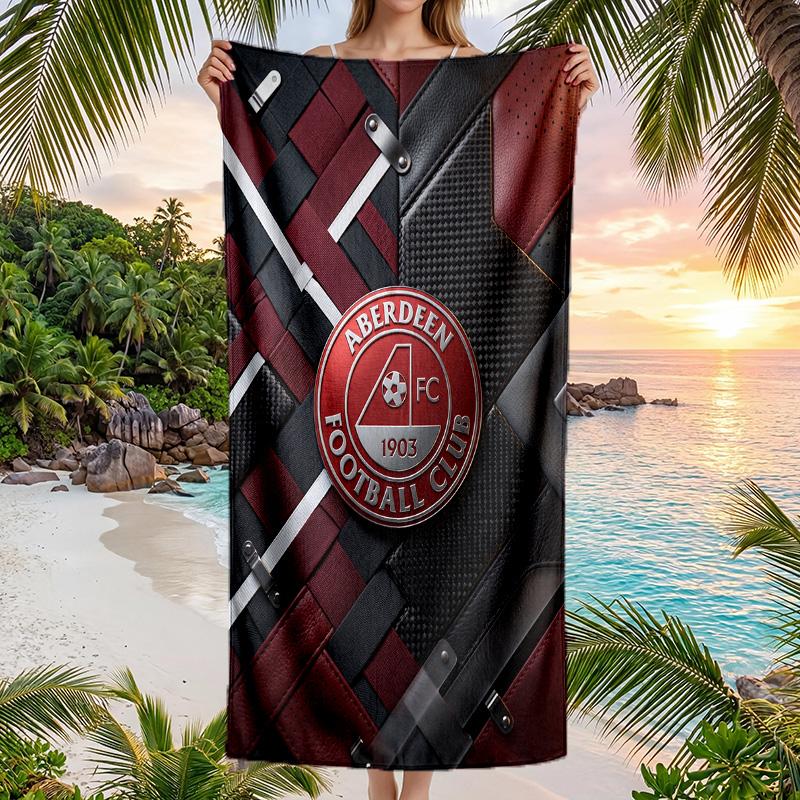 Asciugamano da Spiaggia Asciugatura Rapida Aberdeen FC Stampa Microfibra Assorbente Portatile da Viaggio Asciugamano da Nuoto