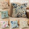 Lovely Bird Retro Cushion Cover Silky Short Plush Invisible Zipper Dustproof Sofa Pillow Case For Home Decor