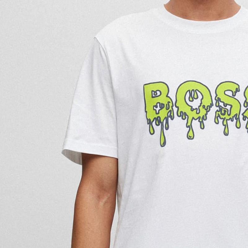 Hugo Boss Short Sleeved T Shirts Men's White 50491718-101