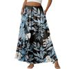 Women's Casual High Waist Drawstring A-line Skirt Color Skirt With Pockets