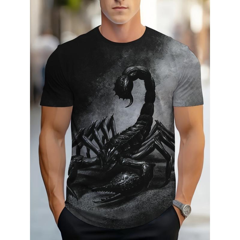 Animal Men's T-shirt 3d Lion Print Men's Tops Casual Short-sleeved Simple T-shirt Summer Round Neck T-shirt Men's Ultra Clothing