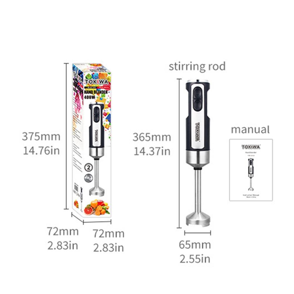 

5 in 1 Hand Blender 400W 316 Stainless Steel Immersion Electric Blender Multi-purpose Food Grade Food Stick Mixer Baking Kitchen