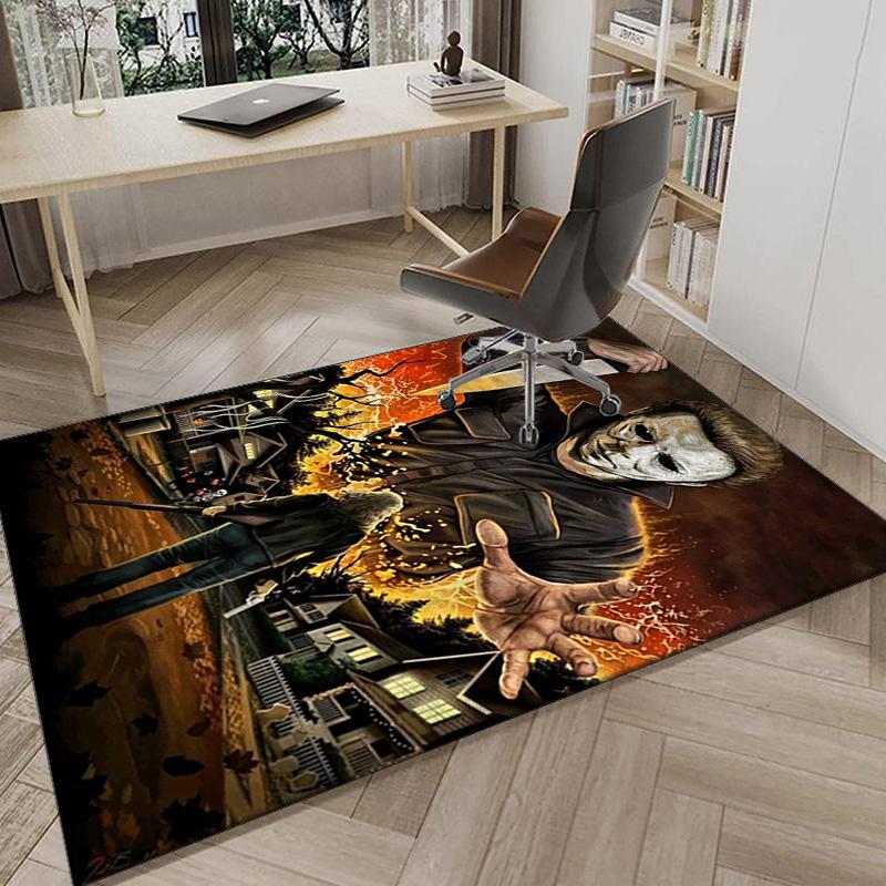 Halloween Horror Night Carpet, Chair Rug,Rug for Office Bedroom Living Rooms, Doormat Decor Fan Gift Christmas Gift