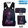 Classic VTuber Pipkin Pippa 3D Print 3pcs/Set Pupil School Bags Laptop Daypack Backpack Inclined Shoulder Bag Pencil Case