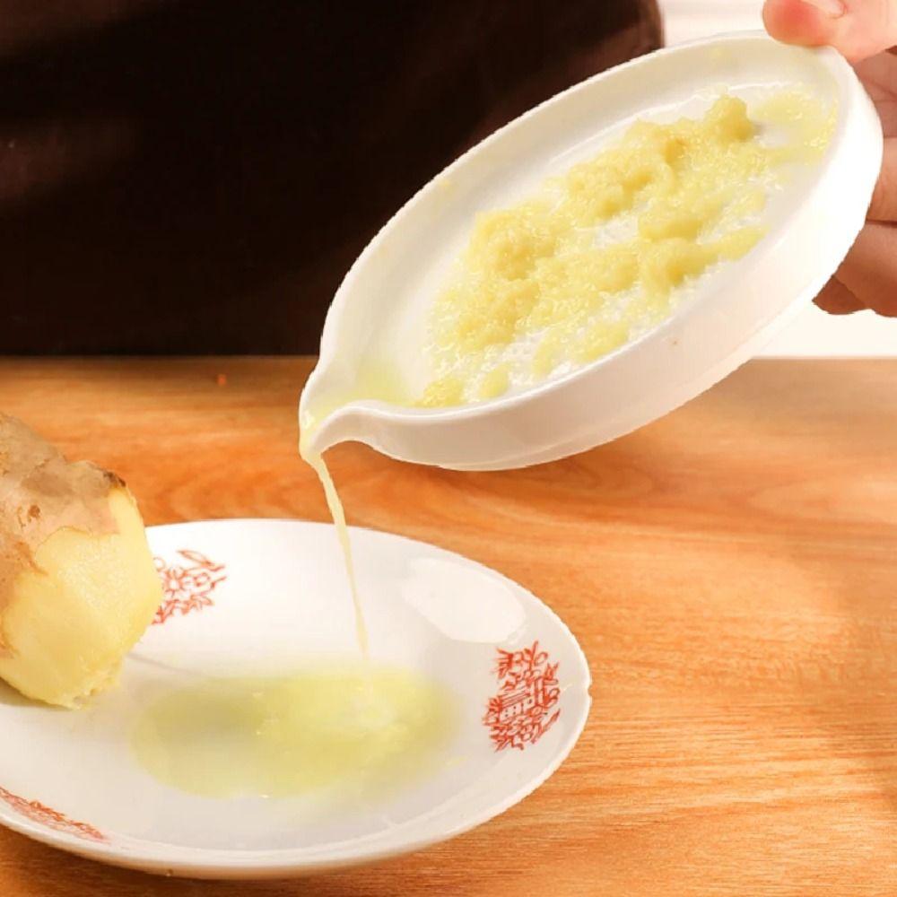 White Food Hand Grinder Portable Porcelain Grater Plate Kitchen Garlic Masher Fruits Processing