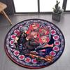 Alfombra Redonda Kingdom Hearts - Felpudo Antideslizante de Dibujos Animados para Sala de Estar, Baño, Cocina y Felpudo