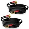 Speaker Cable Wire 10 Ft/2 Pack with Gold-Plated 90 Degree Angled To Straight Banana Tip Plugs-UL CL3 Rated-Indoor&Outdoor-16 AWG Tinned Copper for