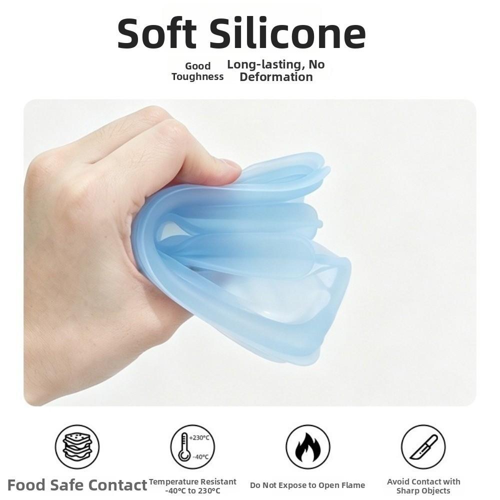 800ml Reusable Freezer Bag Stand Up Meal Prep Bag New Food Storage Bag Travel Use