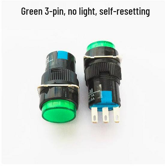 LA16Y-11 Momentary Auto-Reset Self-Locking 16mm Power Button Switch