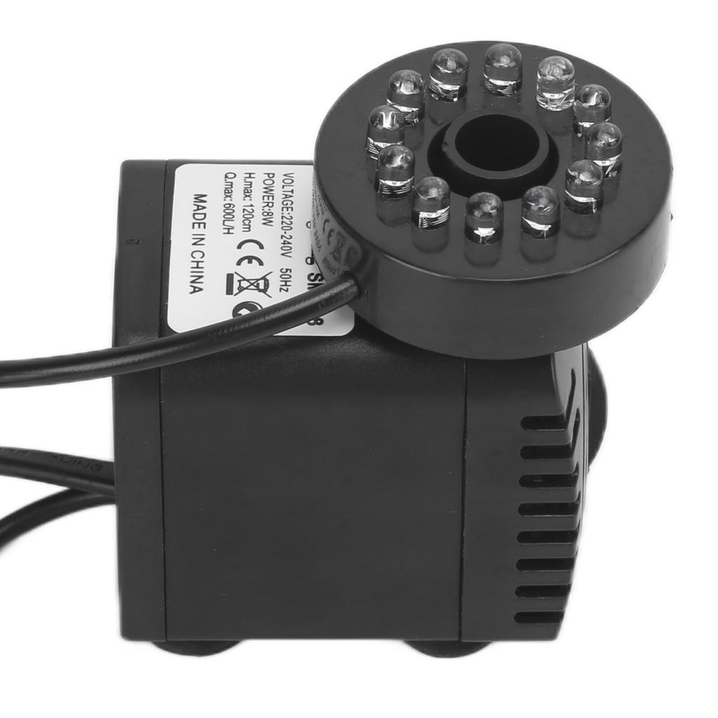 Submersible Fountain Pump With LED Light   Light for Water Feature Aquarium Fish   Home Decoration Fountain
