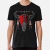 Buffalo Skull and Feathers (Red) S To 5XL Made In the AU/USA T-Shirt