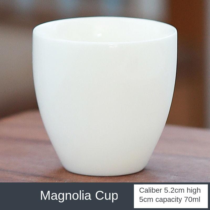 Skopový tuk Jade bílý porcelánový čajový šálek Čínský čajový set kung-fu Keramický mistrovský šálek obrys ve zlatém šálku pro domácnost voda