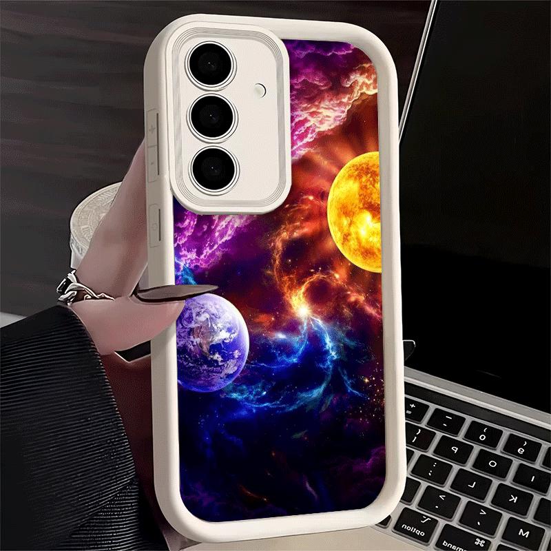 Phone Case for Samsung Galaxy S26 S25 Ultra S24 FE Earth Stars Space Universe Shell S23 Plus S22 + S21 S20 5G Soft Silicone Fund
