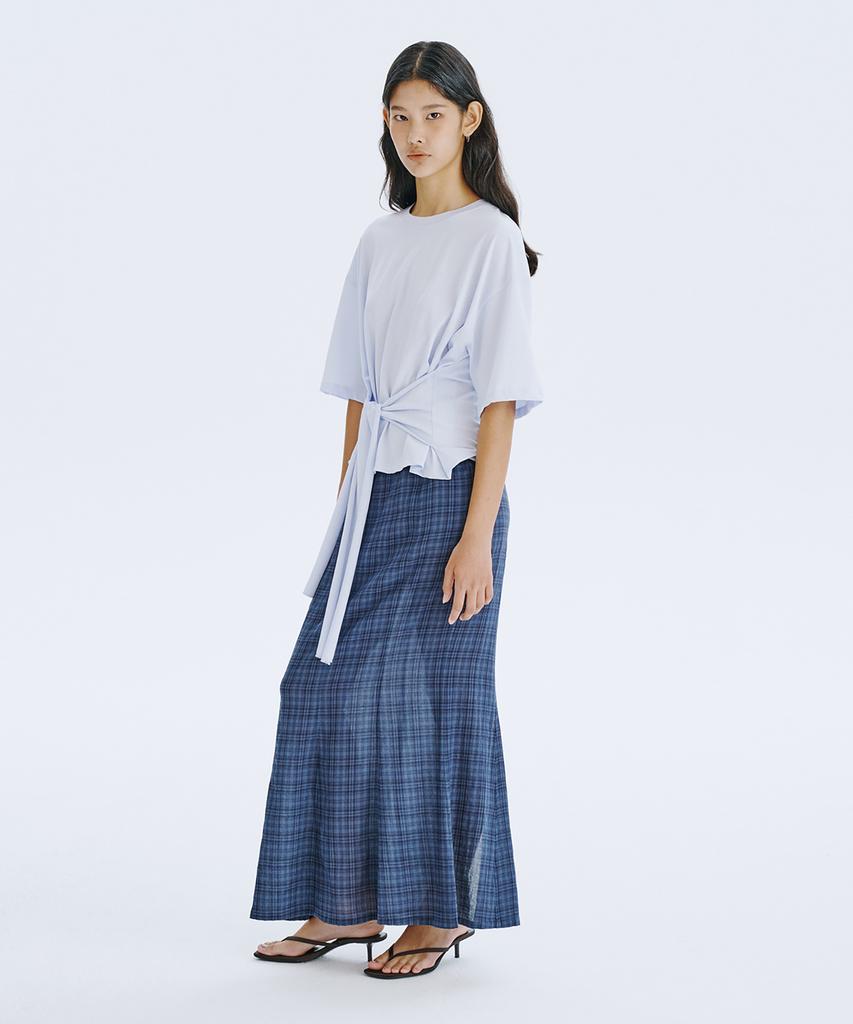 WNDERKAMMER Waist Tied T_Light Blue