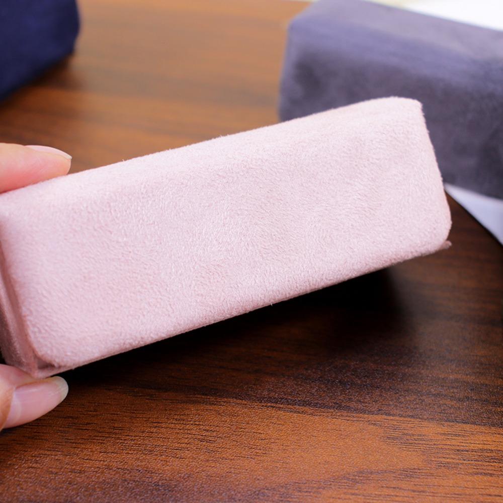Velvet Necklace Storage Box Portable Solid Color Necklace Holder Compact Multi-functional Rings Bearer Box Jewelry Organizer
