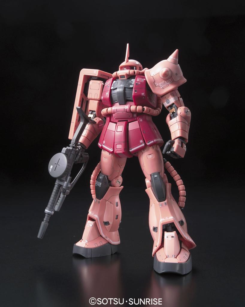BANDAI SPIRITS RG Mobile Suit Gundam Zaku Scale Plastic Model Kit MS-06S Char's 1/144 Pre-Colored