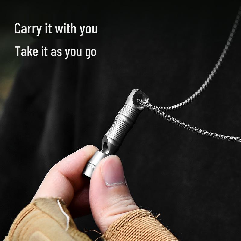 New Titanium Alloy EDC Survival Whistle for Outdoor Camping and Rescue