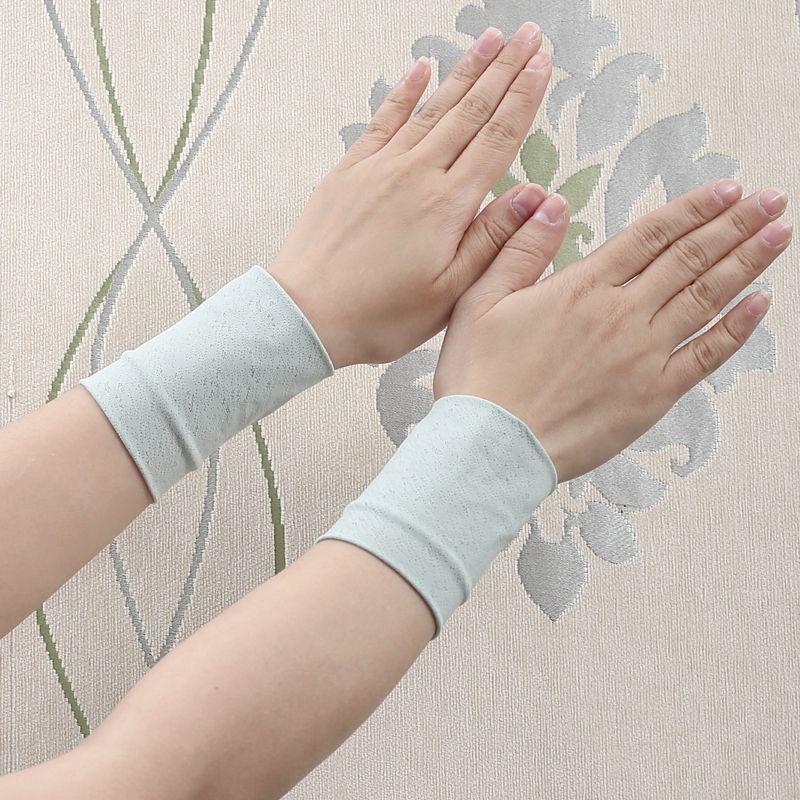 

Ice Silk Wristband Cover Scar Tattoo Small Arm Sleeve Baby Boy and Girl Summer Sun Protection Thin Sports Sweat Wiping High Elastic Short Mint Green 8cm All yards