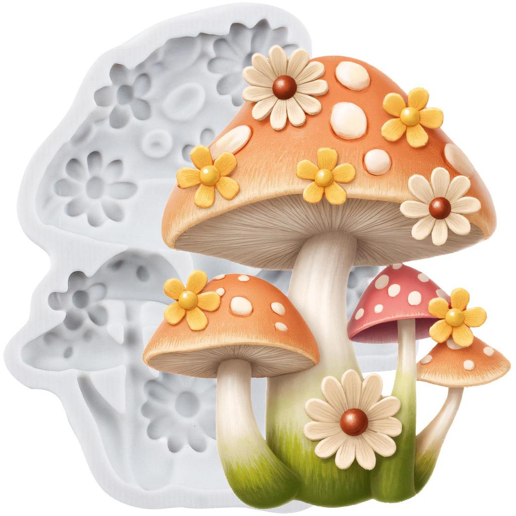 Mushroom Silicone Mold Mushroom Fondant Molds Cake Decorating Tools Theme Cake Dessert Decorated Chocolate Candy Mold