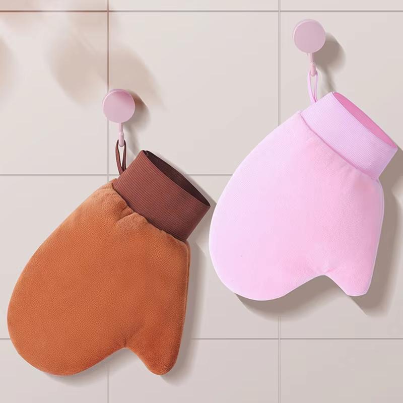 1Pcs Quickdry Flocking Glove Makeup Applicator Body Lotion Glove Self-Tanning Mitt Double-Sided Prevents Sticky Hands Applicator
