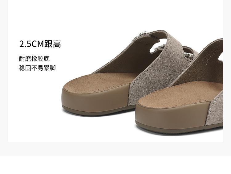 High fashion temperament, one foot soft soled slippers, women's shoes for outdoor wear