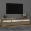Vidaxl Szafka Pod Tv Z Oświetleniem Led, Dąb Sonoma, 195X35X40 Cm
