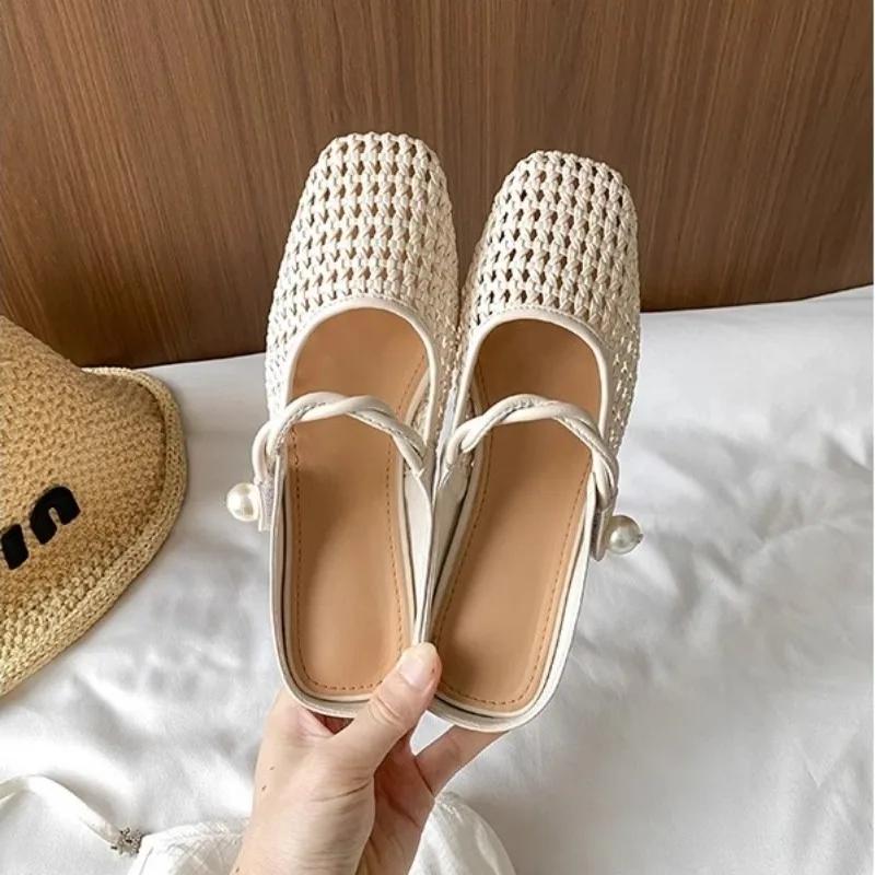 

Fashion Fashion 2025 Closed Toe Women s Slippers New Outdoor Best Seller String Bead Daily Hollow Out Light Comfortable Flat Slippers 35 покинуть белый