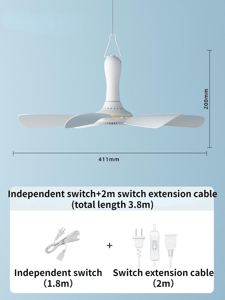 Socket Fan Light LED Ceiling Fan with Led Light Dimmable Small Ceiling Fan Garage Bathroom Study Bedroom Kitchen Use Fans