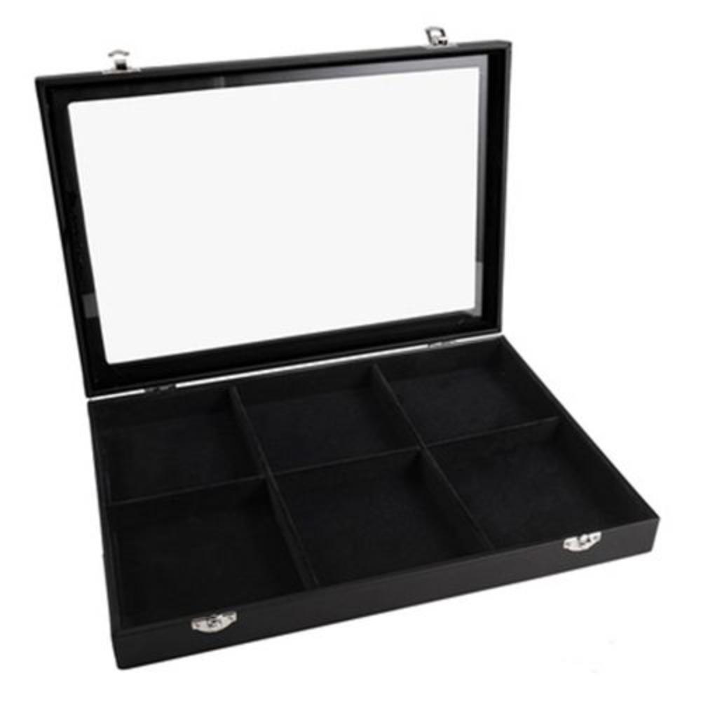 PU Leather Jewelry Storage Tray Wooden Jewelry Organizer Holder Velvet Jewelry Box  Gift