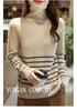 2026 A/W Women's High Neck 100% Wool Patchwork Sweater - Thick, Slim Fit, Versatile Knitwear