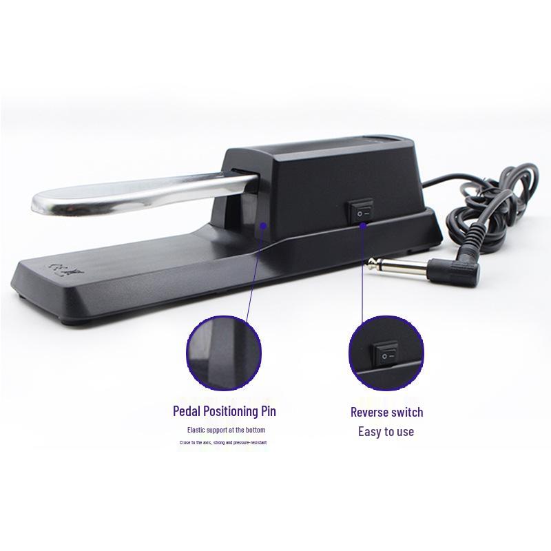 Universal Digital Synthesizer Keyboard with Metal Sustain Pedal