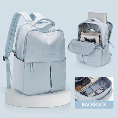 Laptop-Rucksack für Damen, 15,6 Zoll, für College, Arbeit, Reisen, Business-Computer-Rucksack mit USB-Anschluss, lässiger Tagesrucksack für Lehrerinnen und Krankenschwestern