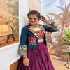 Bohemian Chic Skirt & Embroidered Jacket Set with Crop Top