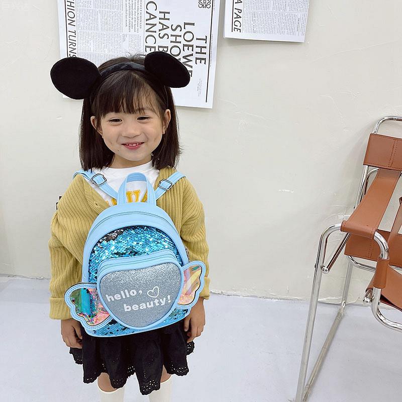 Cartoon Backpack Love Animal Kids Pu Book Bag With Fabric Impactresistant