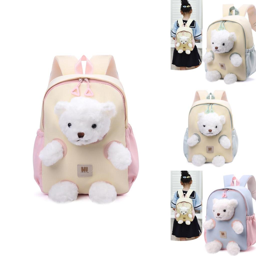 Preschool Kids Backpack With Soft Plush And Functional Baggage For School Use