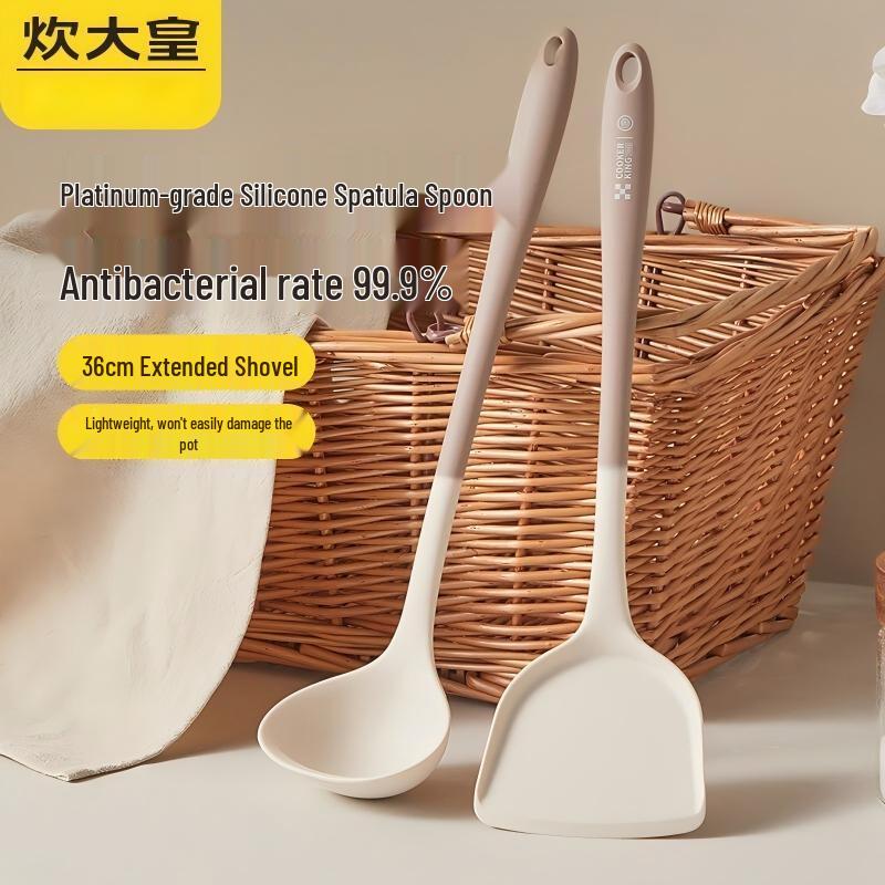 COOKER KING Food-Grade Silicone Spatula & Ladle Set