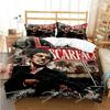 Tony Montana Scarfaces Bedding Set Boys Girls Twin Queen Size Duvet Cover Pillowcase Bed Boys Adult Home Textileextile
