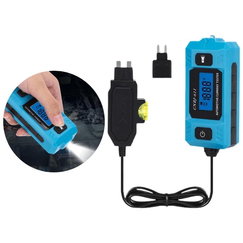 Tester di Corrente per Veicoli Strumento Diagnostico Display LCD Retroilluminato Tester di Rilevamento Guasti 0,01A~19,99A Analizzatore di Perdite