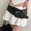 Party Rivet Studded Belt for Adult All Matching Belt Waistband PU Leather Belt Elegant Pants Jeans Belt for Women Men