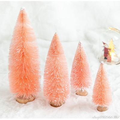 4 Pieces Mini Christmas Trees Plastic Tabletop Trees Ornaments For Christmas Room Decor