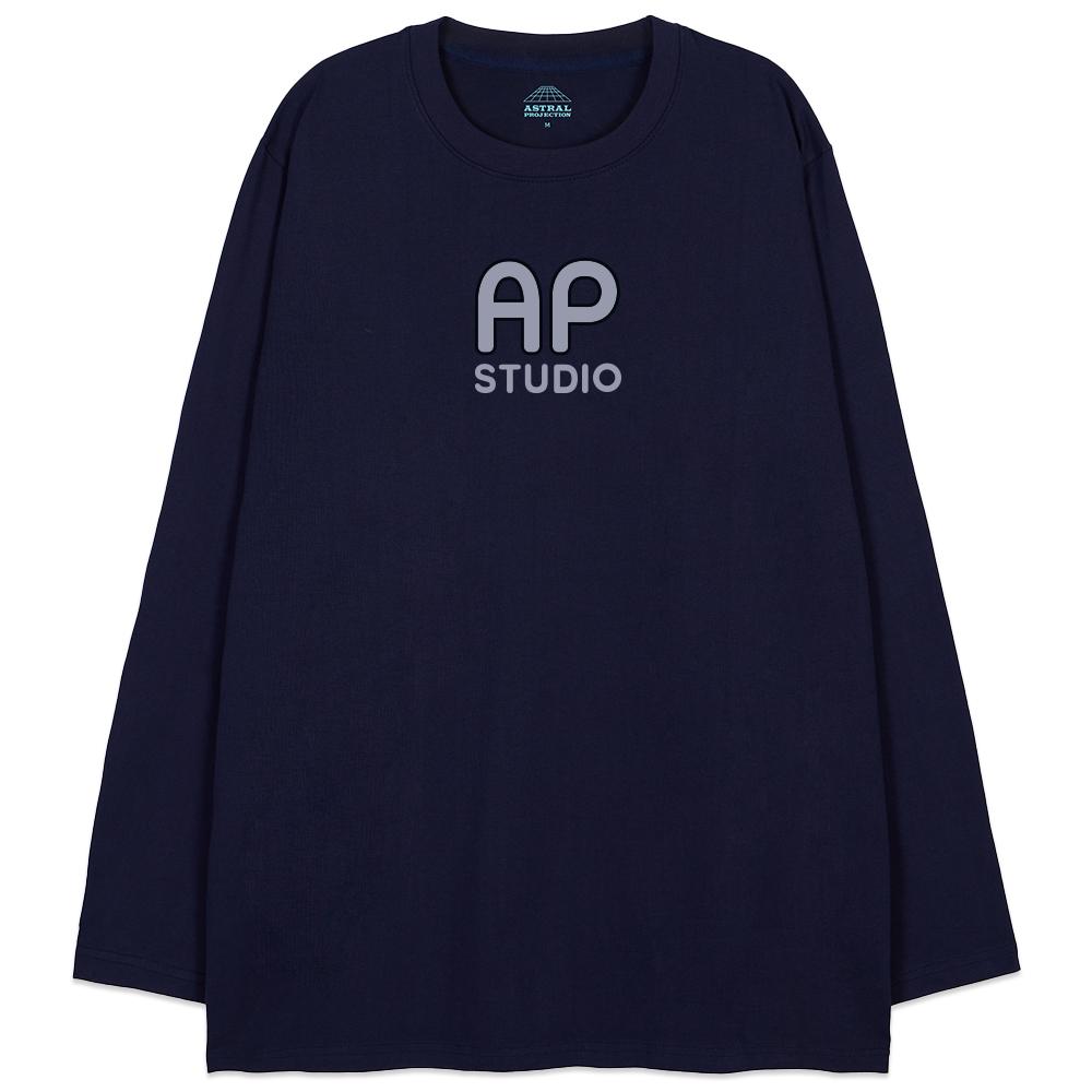 ASTRAL PROJECTION Ap Ap Oversized Long Sleeve T-Shirt_Navy