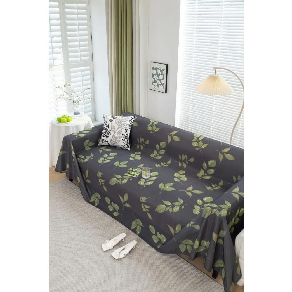 Ice Silk Flower Sofa Cover Blanket Non-slip Sofa Towel Living Room Furniture Decor Tapestry Couch Cover Universal Sofa Towel